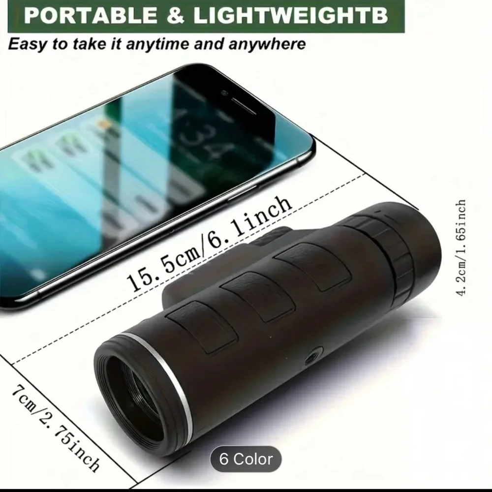 Black Monocular Telescope 10x40